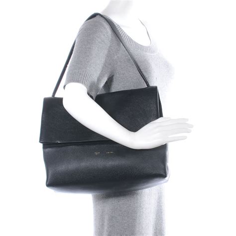 celine all soft shoulder bag black|Celine shoulder bag price.